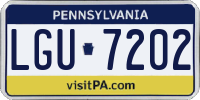 PA license plate LGU7202