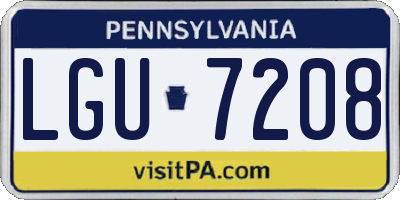 PA license plate LGU7208