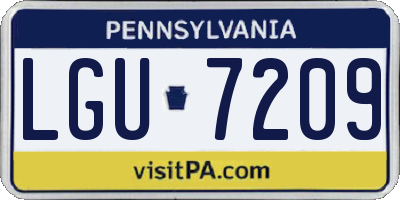 PA license plate LGU7209