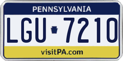 PA license plate LGU7210
