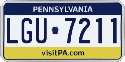 PA license plate LGU7211