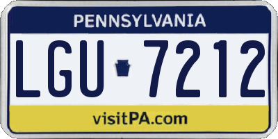PA license plate LGU7212