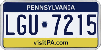 PA license plate LGU7215
