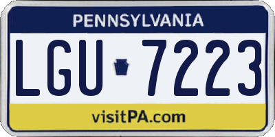 PA license plate LGU7223
