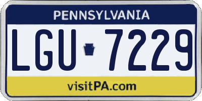 PA license plate LGU7229