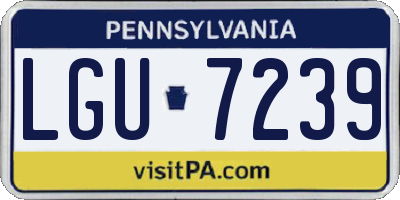 PA license plate LGU7239