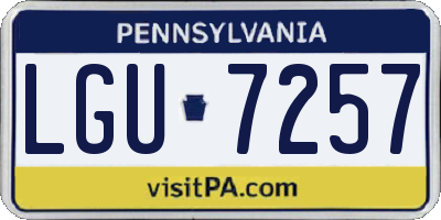 PA license plate LGU7257
