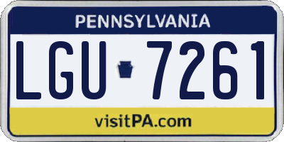 PA license plate LGU7261