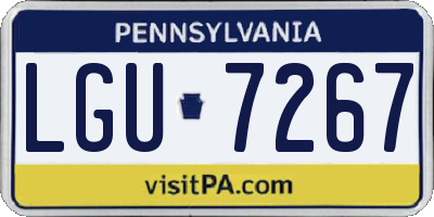 PA license plate LGU7267