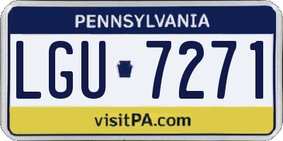 PA license plate LGU7271