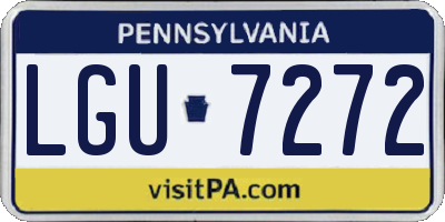 PA license plate LGU7272
