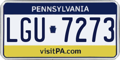 PA license plate LGU7273