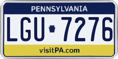PA license plate LGU7276