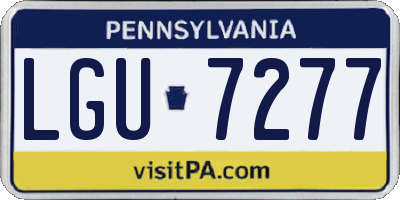 PA license plate LGU7277