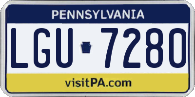 PA license plate LGU7280