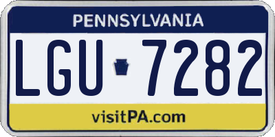 PA license plate LGU7282