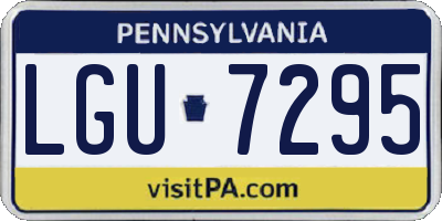 PA license plate LGU7295
