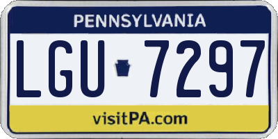 PA license plate LGU7297