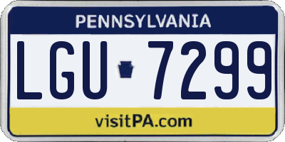 PA license plate LGU7299