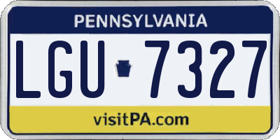 PA license plate LGU7327