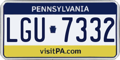 PA license plate LGU7332