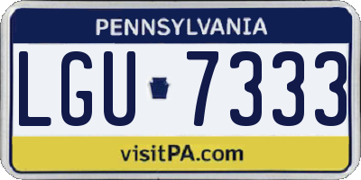 PA license plate LGU7333