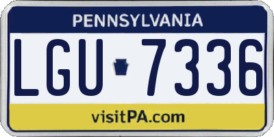 PA license plate LGU7336