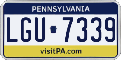 PA license plate LGU7339