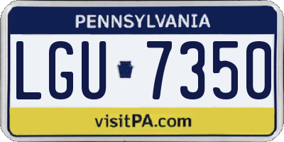 PA license plate LGU7350