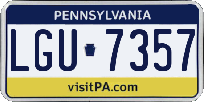 PA license plate LGU7357