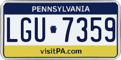 PA license plate LGU7359