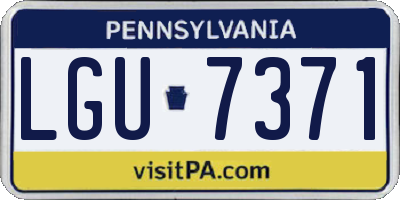 PA license plate LGU7371
