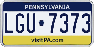 PA license plate LGU7373