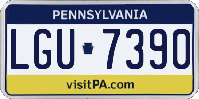 PA license plate LGU7390
