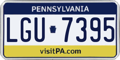 PA license plate LGU7395