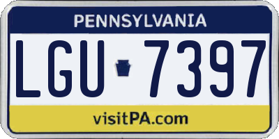 PA license plate LGU7397