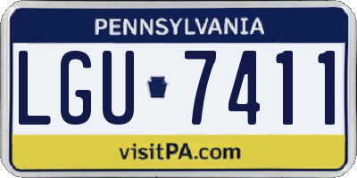 PA license plate LGU7411