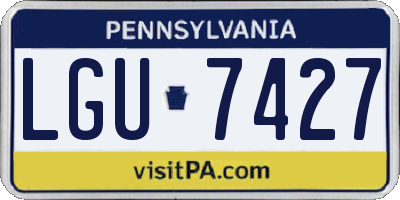 PA license plate LGU7427