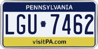 PA license plate LGU7462