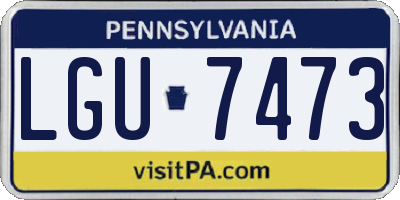PA license plate LGU7473