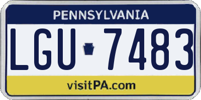 PA license plate LGU7483