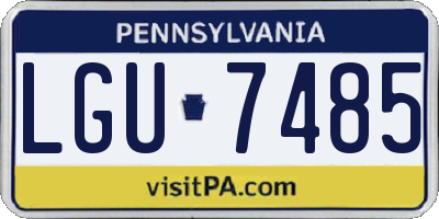 PA license plate LGU7485