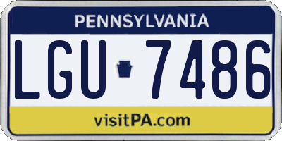 PA license plate LGU7486
