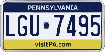PA license plate LGU7495