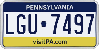 PA license plate LGU7497