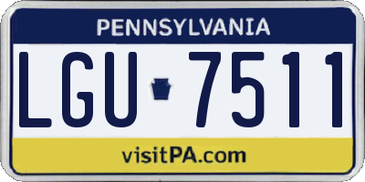 PA license plate LGU7511