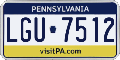 PA license plate LGU7512