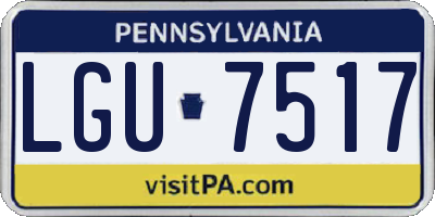 PA license plate LGU7517
