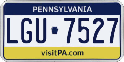 PA license plate LGU7527
