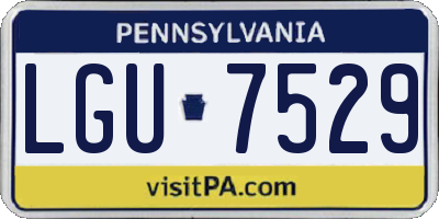 PA license plate LGU7529